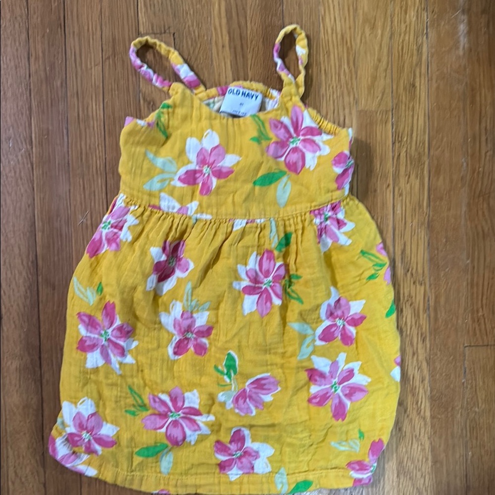 Old Navy Yellow Floral Kids Dress